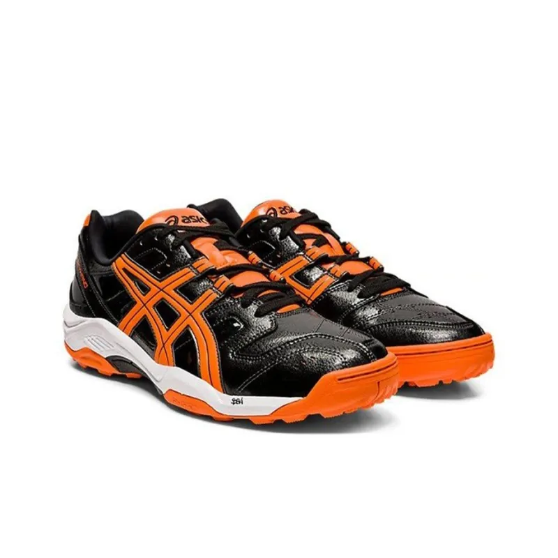 Asics Sky Hand Oc 2 Wear-Resistant Low-Top Training Shoes Unisex Black Orange-2
