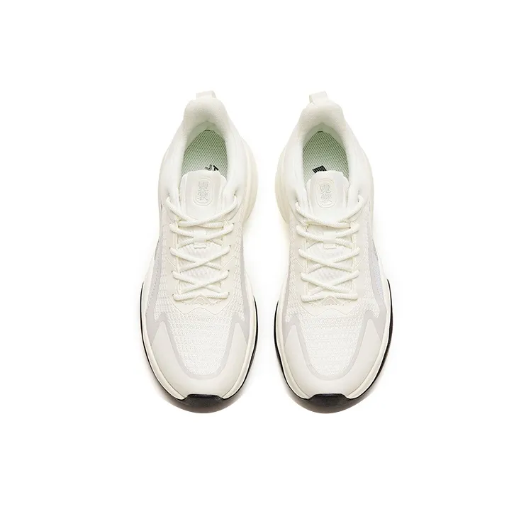 Anta Cushioning Anti Slip And Wear Resistant Low Top Training Shoes Women's White Gray Blue-3
