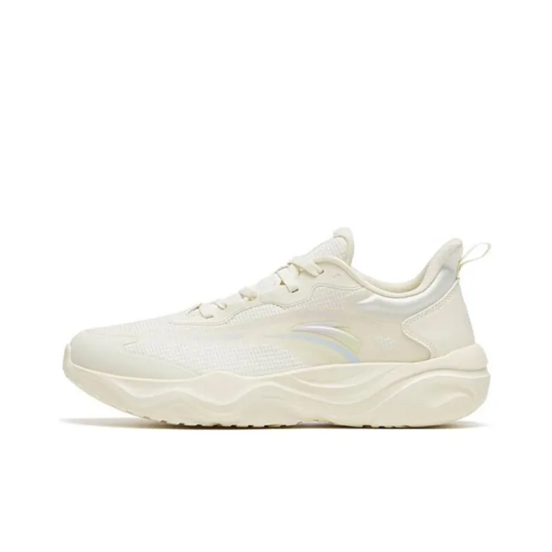 Anta Cushioning Anti Slip And Wear Resistant Low Top Training Shoes Women's Ecru-0