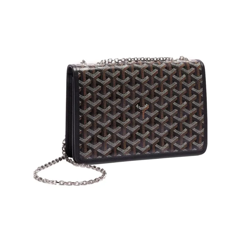 GOYARD Alexandre III Canvas With Leather Shoulder Bag Crossbody Bag Women's Black-1