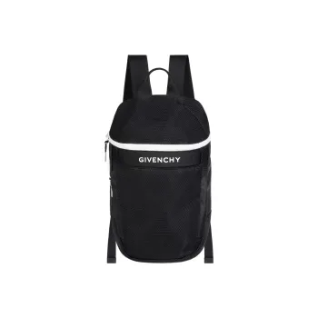 GIVENCHY Cow Leather Backpack Men's Black/White