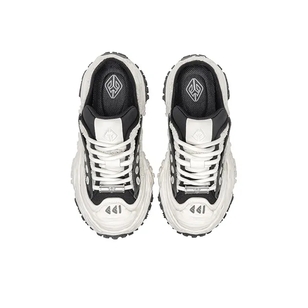 Ggi Xingyun Collection Stylish Skateboarding Shoes Unisex Black White-3