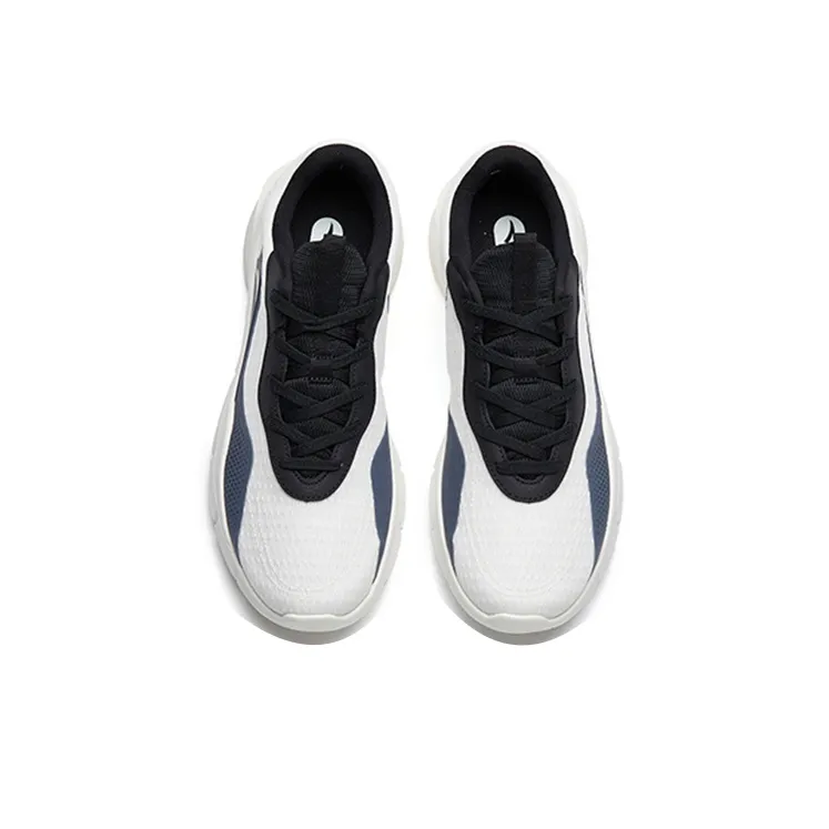 Anta Linghui Cushioned Anti-Slip Wear-Resistant Breathable Lightweight Low-Top Training Shoes Men's White Black-3