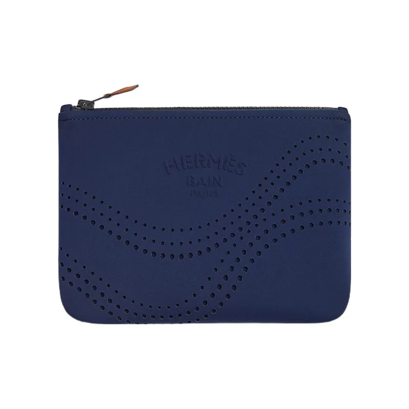 HERMES Polyamide Clutch Trumpets Women's Marine Blue-0