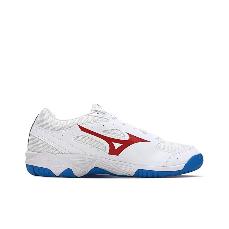 Mizuno Cyclone Speed CN Slip Resistant, Abrasion Resistant, Breathable Low Top Training Shoes Unisex White Blue Red-1