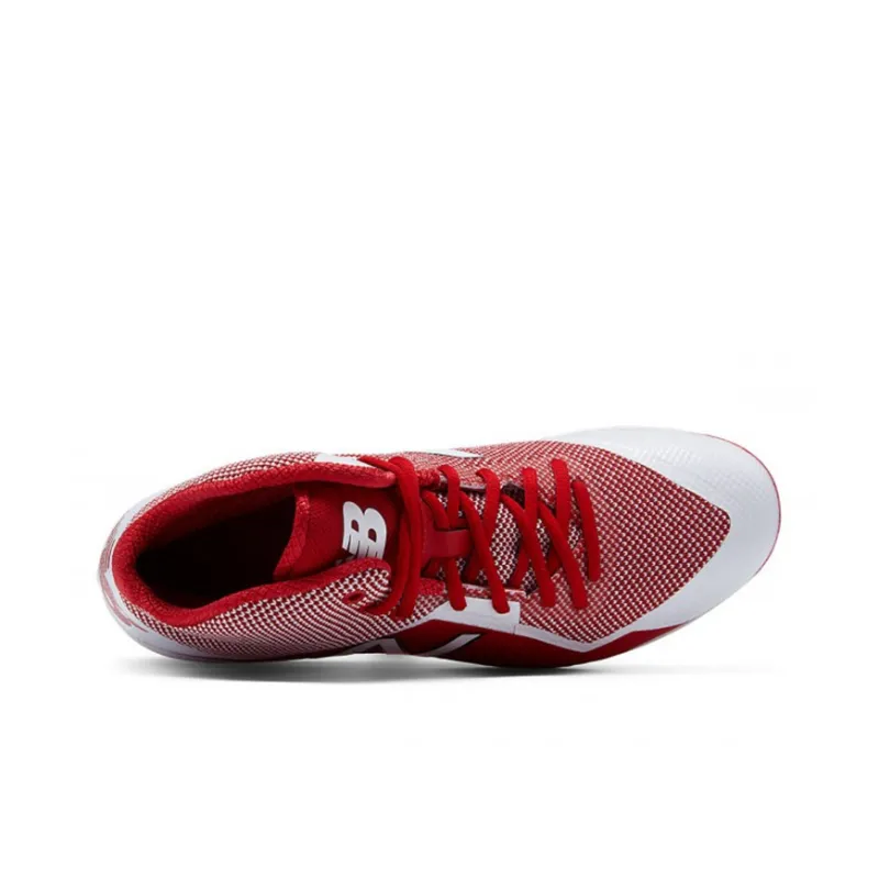 New Balance 4040 V4 Anti Slip Wear Resistant Mid Top Training Shoes Men's White Red-2