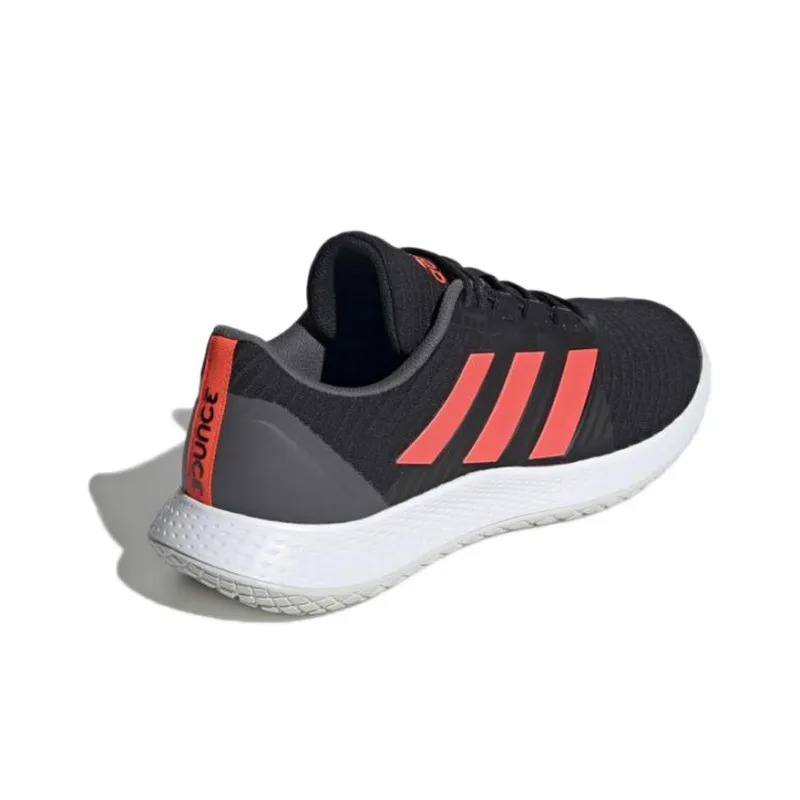 Adidas Forcebounce Handball Slip Resistant Low Top Training Shoes Men's Black Red-3