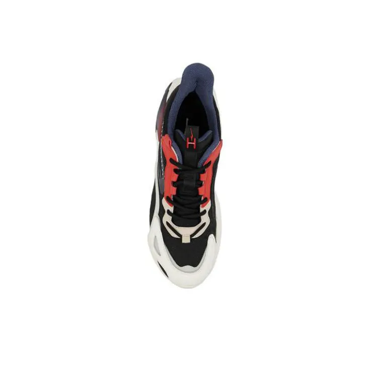 Erke Bounce Low Top Training Shoes Men's Black Red-2