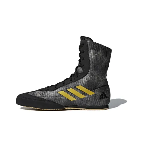 Adidas Box Hog Training Shoes Unisex High-Top Black/Gold