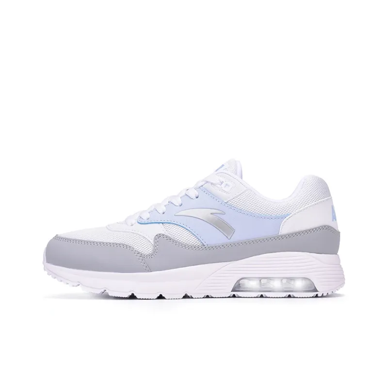 Anta Variety Training Collection Cushioning Breathable Wear Resistant Low Top Training Shoes Women's White Gray Blue-0