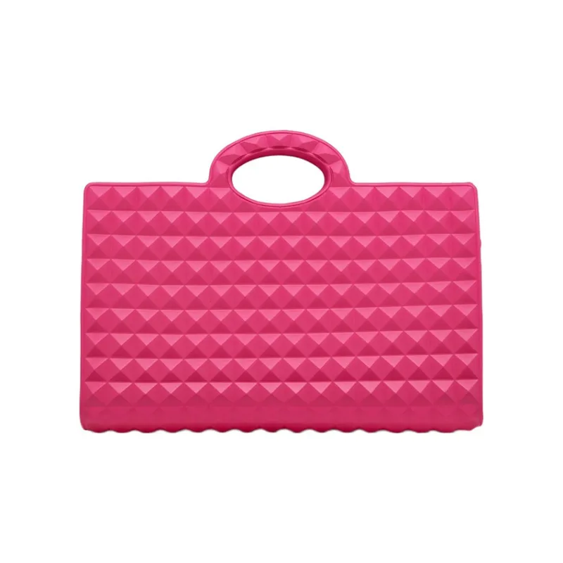 Valentino Rubber Tote Bag Shopping Bag Handbag Women's Pink-3