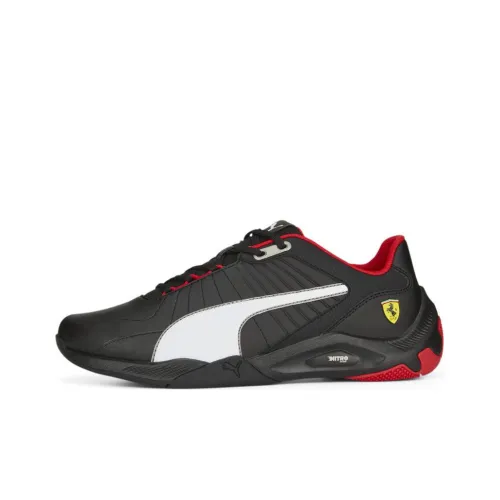 PUMA Ferrari Kart Cat Rl Nitro Anti-Slip Wear-Resistant Low-Top Training Shoes Men's Black White Red