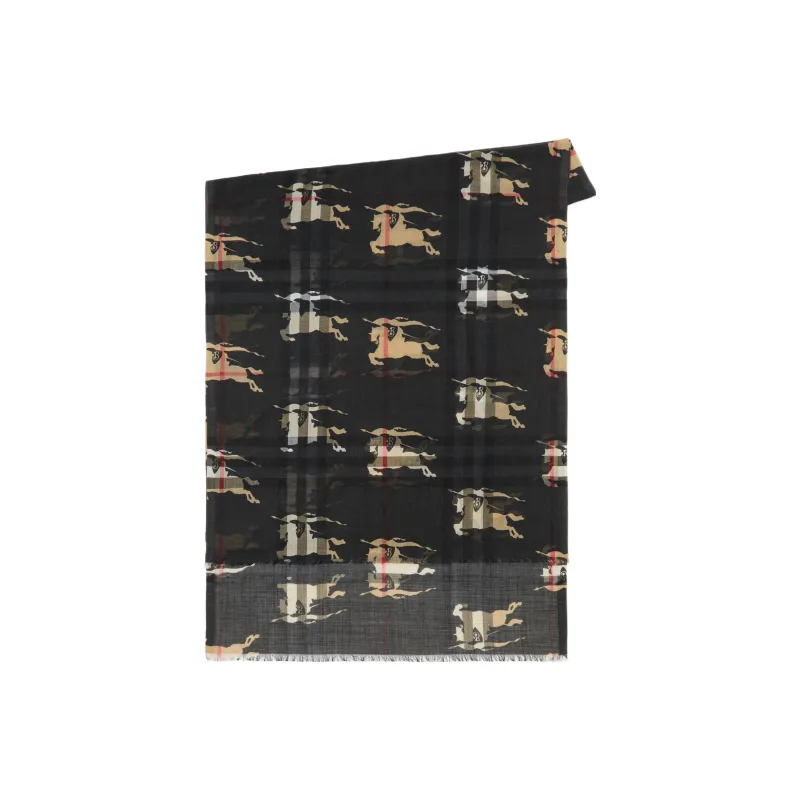 Burberry EKD print Wool silk Scarf-1