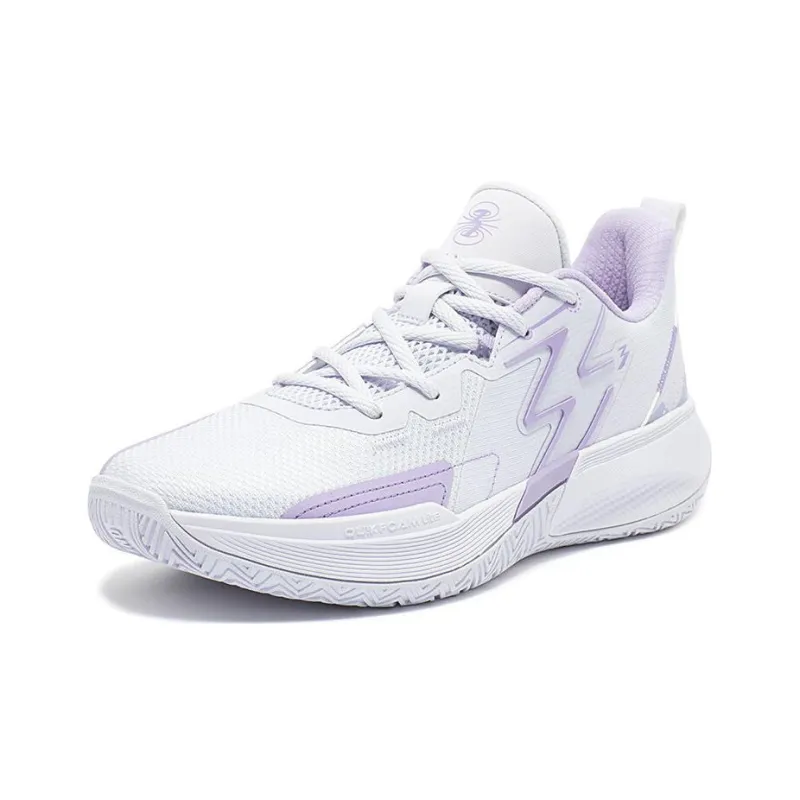 361° Big3 Team Cushioned Wear Resistant Breathable Low Top Basketball Shoes Men's White Purple-1