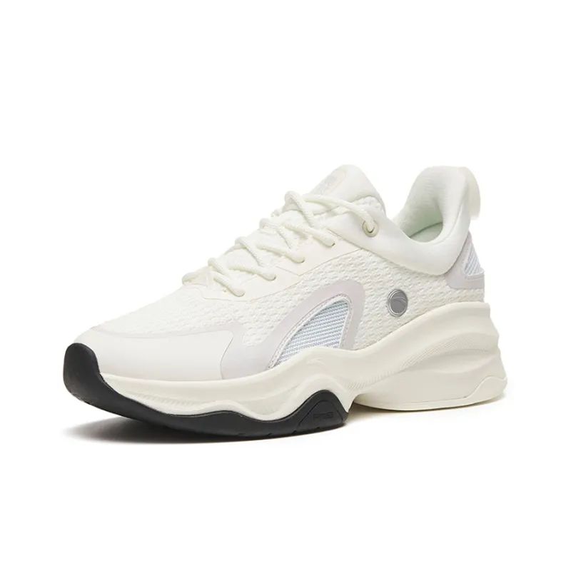 Anta Cushioning Anti Slip And Wear Resistant Low Top Training Shoes Women's White Gray Blue-2