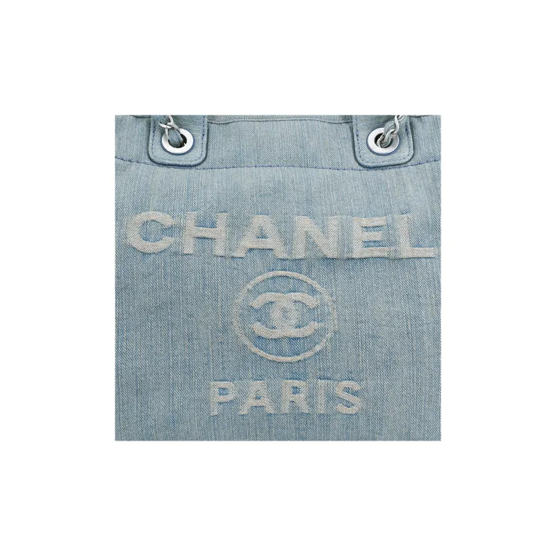 CHANEL Medium Denim 23S Shopping Bag Light Blue AS3351-4