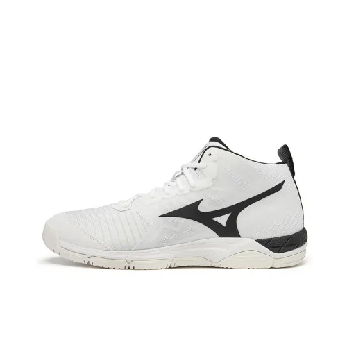 Mizuno Wave Super Sonic 2 Mid 'White Black'
