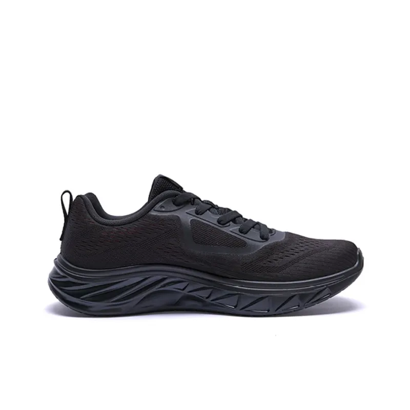 Anta Cushioned Anti Slip Wear Resistant Breathable Lightweight Low Top Training Shoes Men's Black Red-1