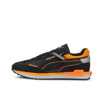 PUMA BMW M Motorsport City Rider Cushioning Anti Slip And Wear Resistant Low Top Training Shoes Men's Black Orange