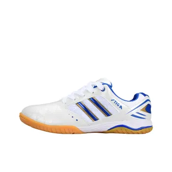 Stiga Anti-Slip Wear-Resistant Low-Top Table Tennis Shoes Unisex White Blue