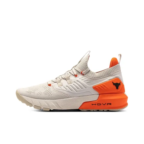 Under Armour Project Rock 3 Training Shoes Men Low-Top Peak White/Orange