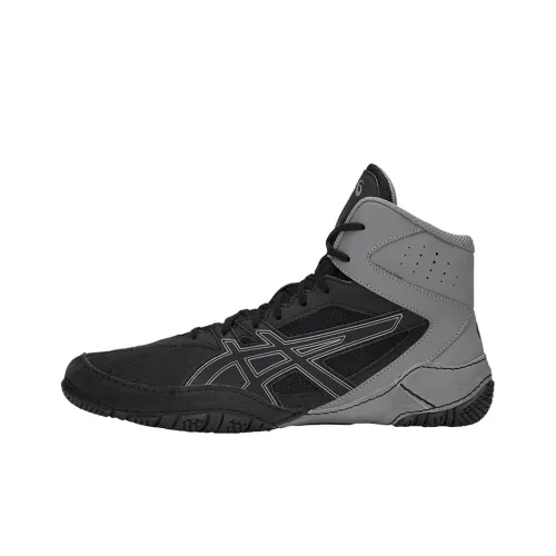 Asics Matcontrol Anti-Slip And Wear-Resistant Support High-Top Training Shoes Men's Black Gray Color
