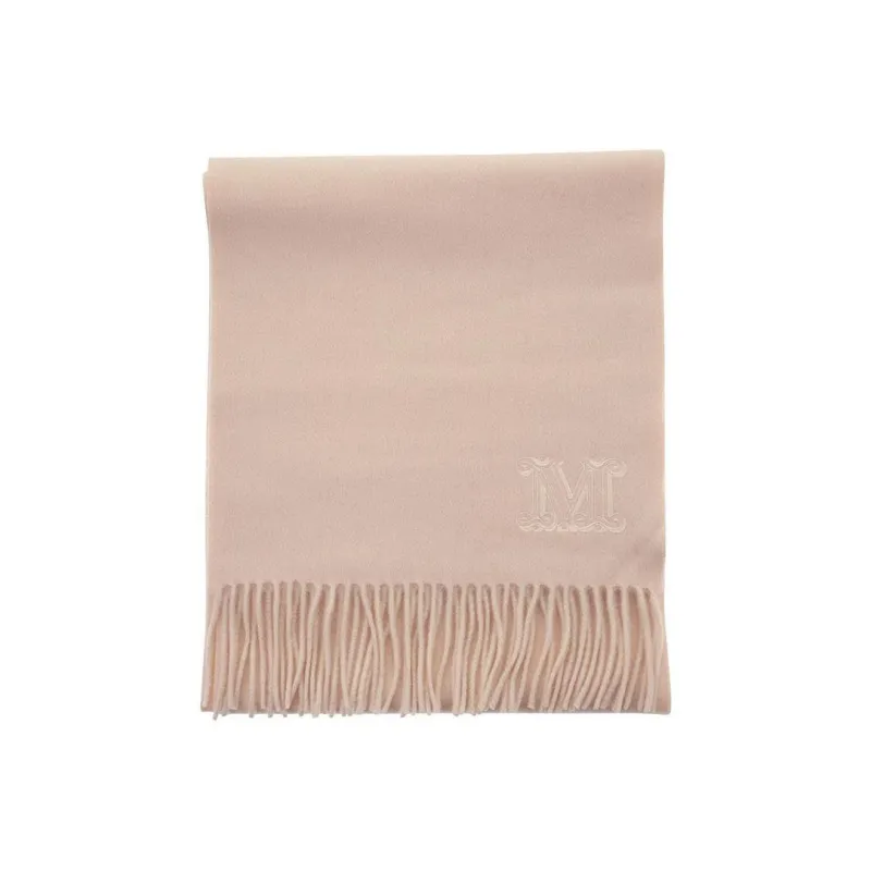 MaxMara Logo Detailed Fringed Scarf-0