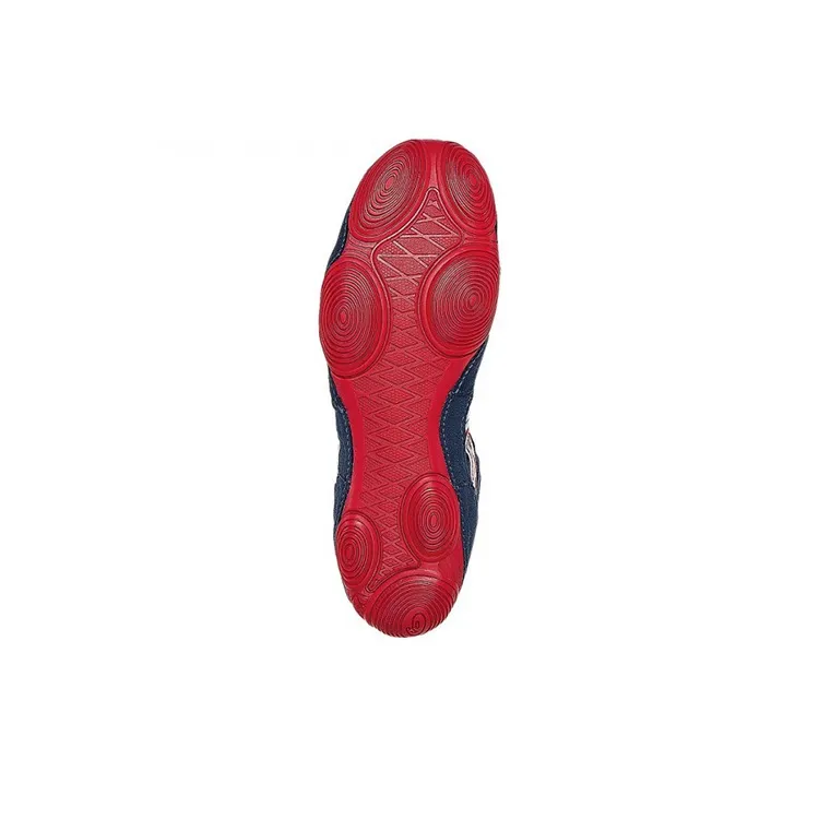 Asics Snapdown Wrestling Wear Resistant High Top Training Shoes Men's Blue Red-5