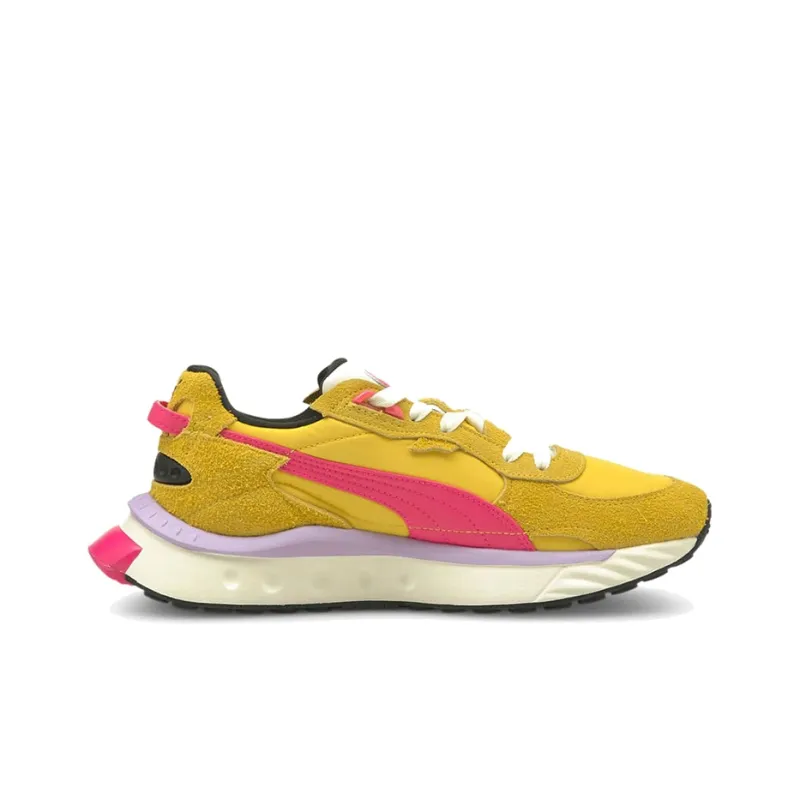 PUMA Wild Rider Series Training Shoes Unisex Low-Top Yellow/Black/Pink-1