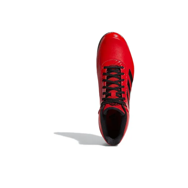 Adidas Adizero Anti-Slip And Wear-Resistant Coverage Mid-Top Training Shoes Men's Red Black-3
