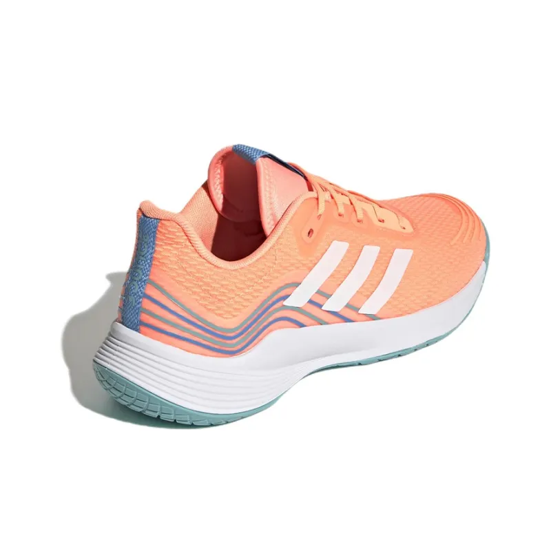 Adidas Novaflight Volleyball Anti Slip And Wear Resistant Breathable Low Top Volleyball Training Shoes Women's Orange-3