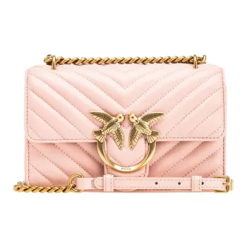 PINKO Sheepskin Shoulder Bag Crossbody Bag Mini Women's Light Pink