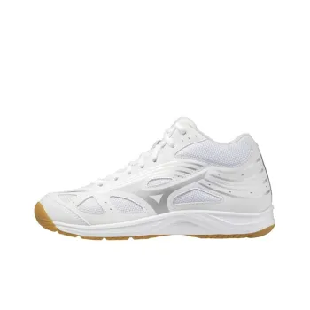 Mizuno Cyclone Speed 3 MID Durable Breathable Mid Top Volleyball Shoes White Silver