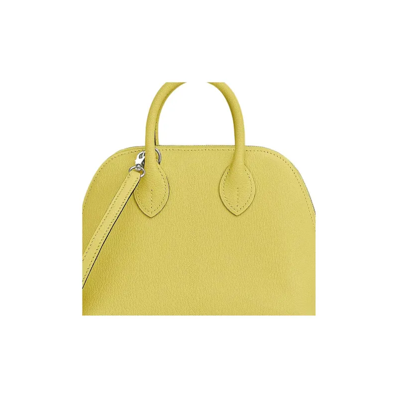 HERMES Bolide Mysore Goat Skin Bowling Bag Handbag Shoulder Bag Crossbody Bag Women's 0YLimoncello Lemon Yellow-4