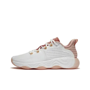 LINING Wujie Training Shoes Women's Low Top Ecru/Sweet Peach Orange