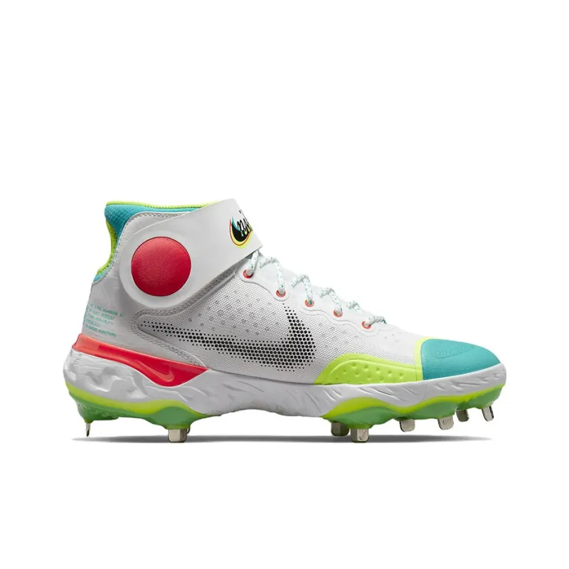 Nike Alpha Huarache Elite 3 Mid White Turbo Green-1