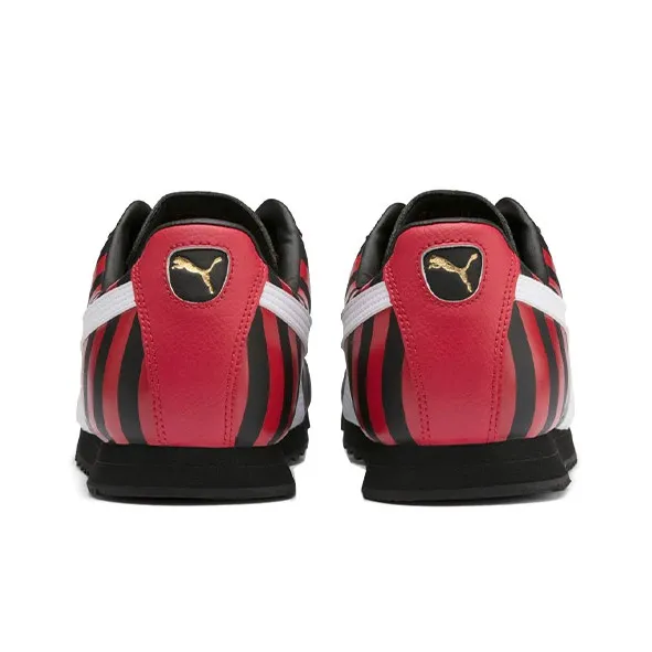 PUMA Roma Cushioning Anti-Slip And Wear-Resistant Low-Top Training Shoes Men's Black Red-3