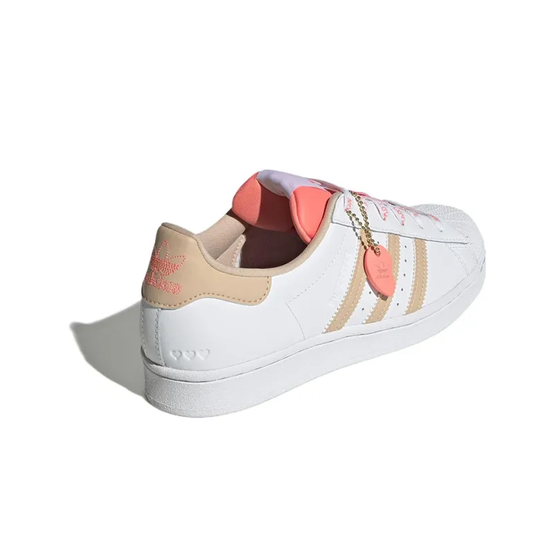 Adidas Superstar Cloud White Halo Blush Acid Red Women's-3