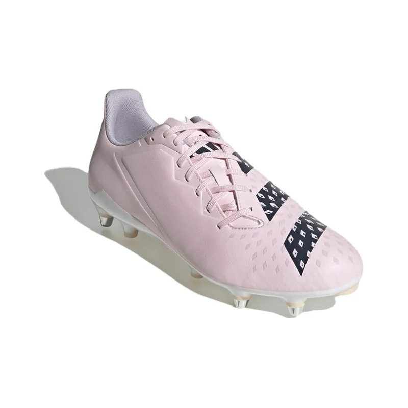 Adidas Malice SG Malice SG Anti-Slip And Wear-Resistant Lightweight Low-Top Rugby Shoes Pink White-2
