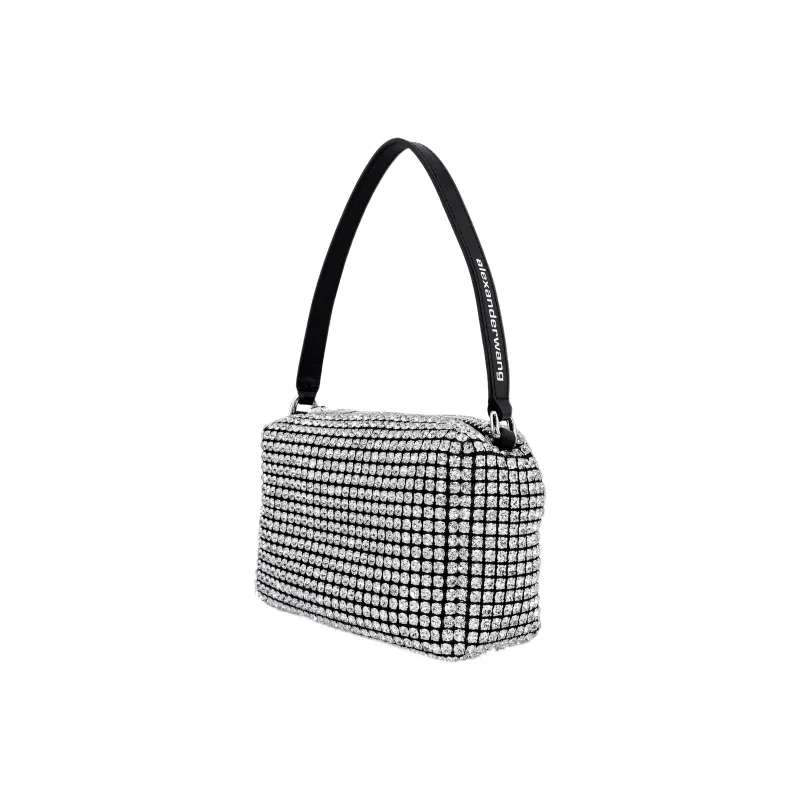 Alexander Wang Medium Wangloc Rhinestone embellished Clutch Bag-2
