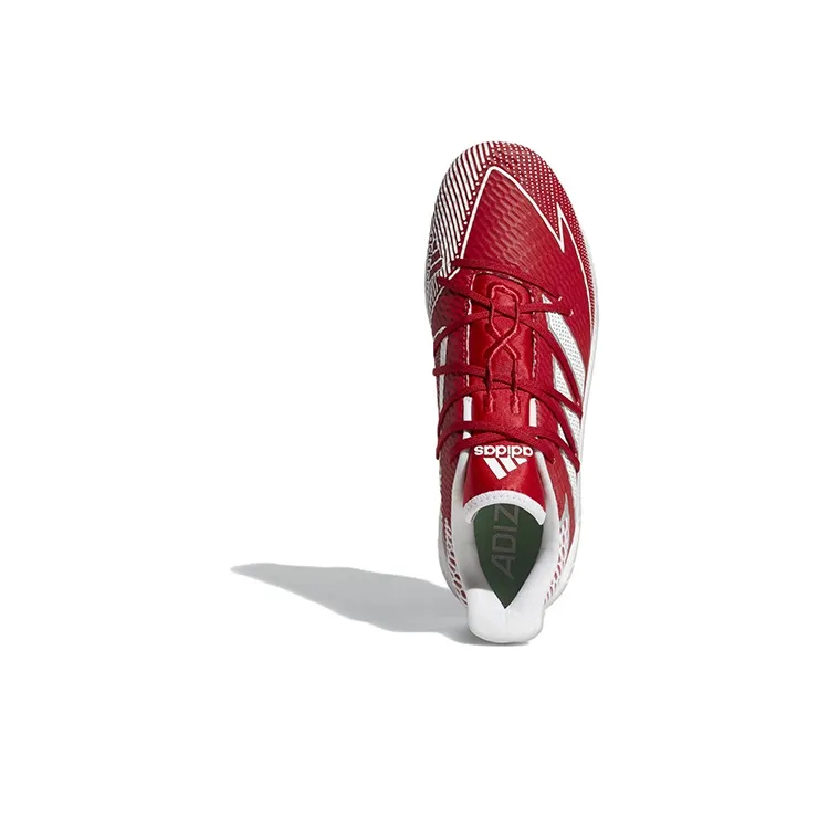 Adidas Adizero Afterburner 7 Pro Tpu Cleats Anti-Slip Wear-Resistant Low-Top Training Shoes Men's Red-4