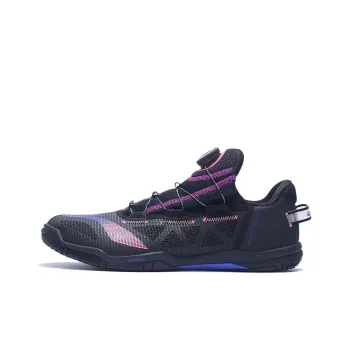 LiNing Cushioning Wear Resistant Low Top Table Tennis Shoes Unisex Black