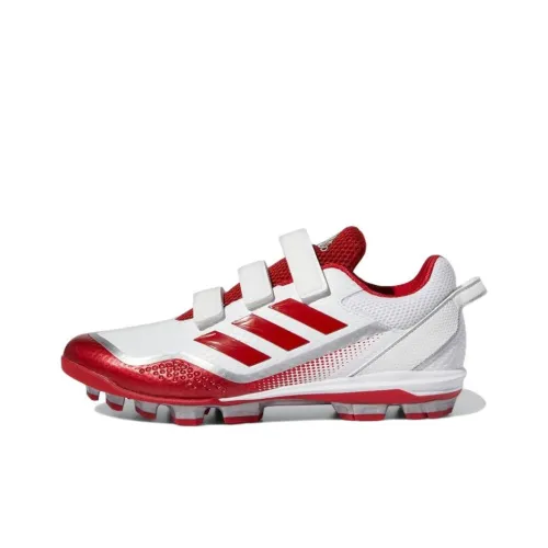 Adidas Stabile Point Low Cleats Anti-Slip Wear-Resistant Low-Top Training Shoes Men's Red White