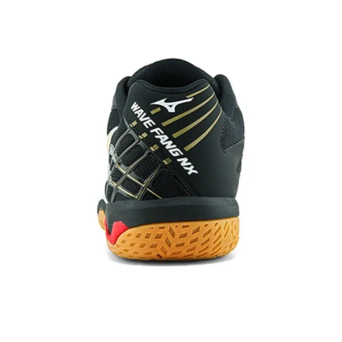 Mizuno Fang Slip Resistant, Abrasion Resistant, Breathable Low Top Training Shoes Unisex Black White Yellow-3