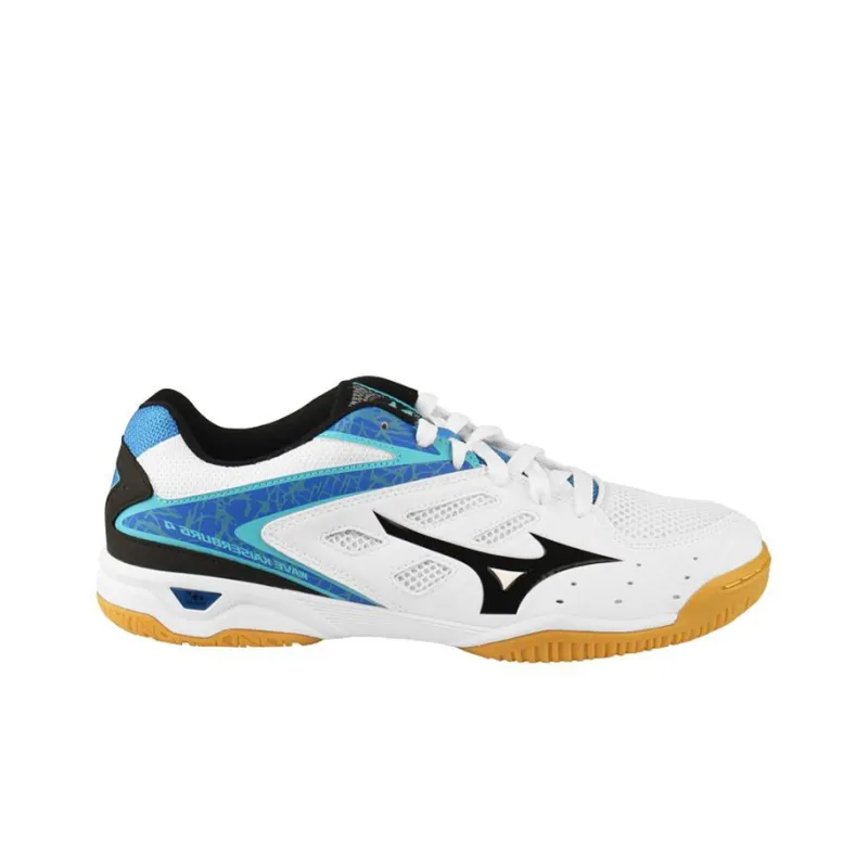 Mizuno Anti Slip And Wear Resistant Breathable Low Top Training Shoes Unisex Black White Blue-1