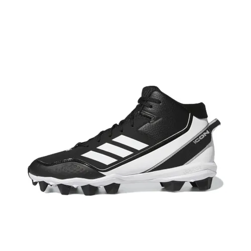 Adidas Icon 7 Mid Md Cleats 'Black White'