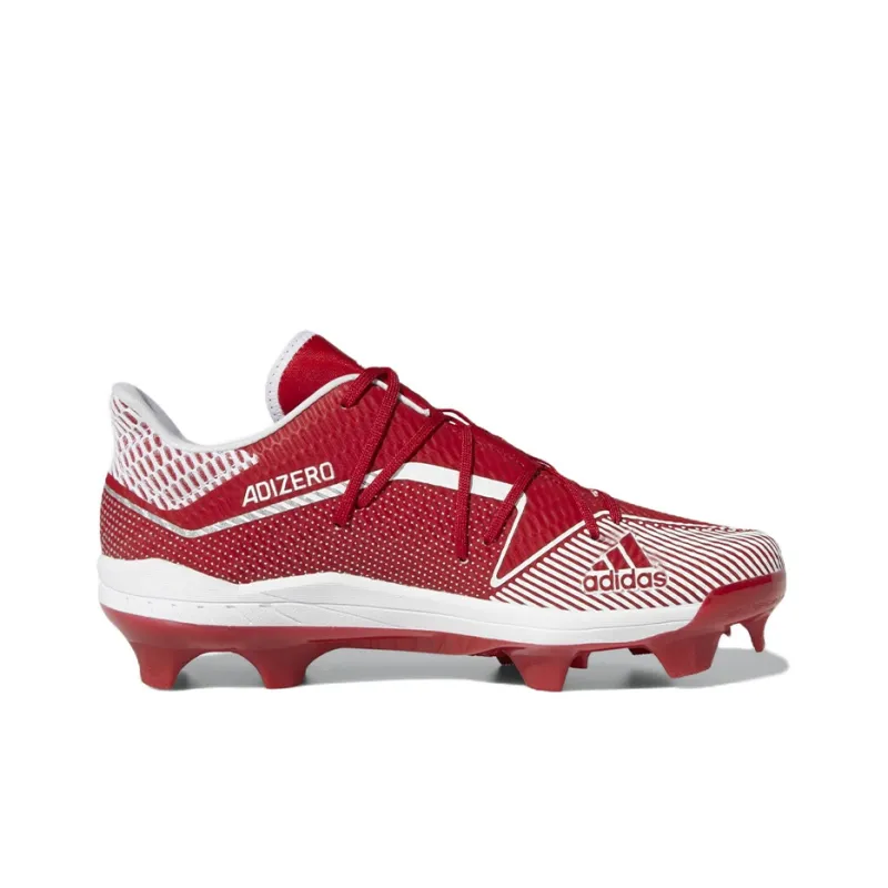 Adidas Adizero Afterburner 7 Pro Tpu Cleats Anti-Slip Wear-Resistant Low-Top Training Shoes Men's Red-1