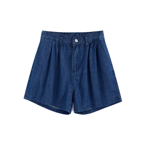 MINCOCROSEPEPPAR Denim Shorts Women's Blue