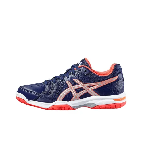 Asics Gel-Dedicate 4 Training Shoes Women's Low-Top Blue/Orange/Silver