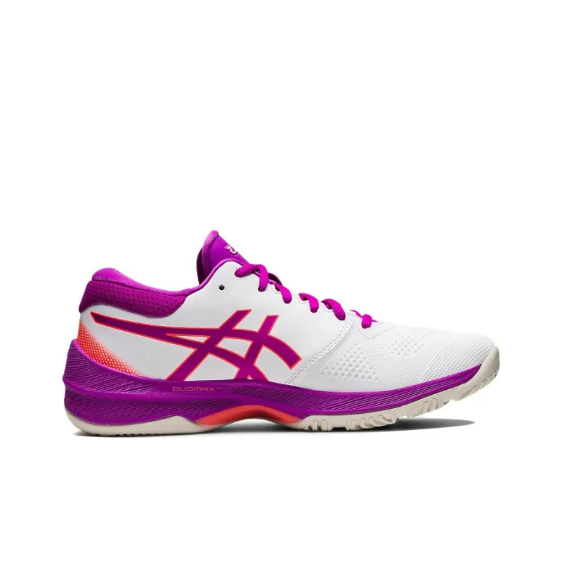 Asics Gel-Netburner 20 Low-Top Volleyball Training Shoes Women's White Purple D-Width-1